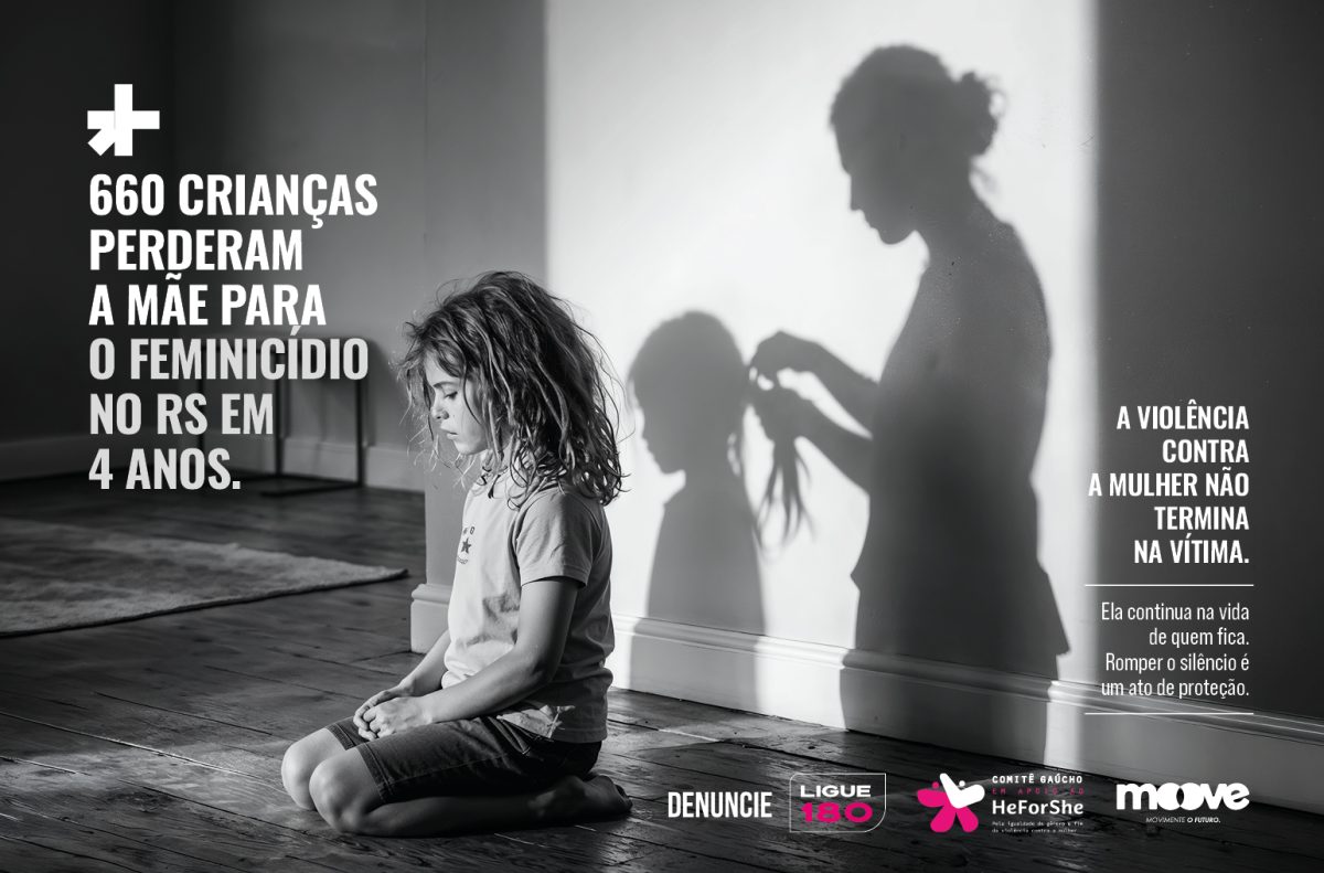 Comitê Gaúcho Eles por Elas lança campanha que chama atenção para os impactos invisíveis do feminicídio na vida de crianças